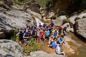 Die Gruppe der Jugendreise beim Watertrekking
