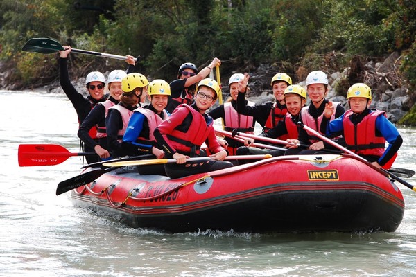 Rafting mit Freunden